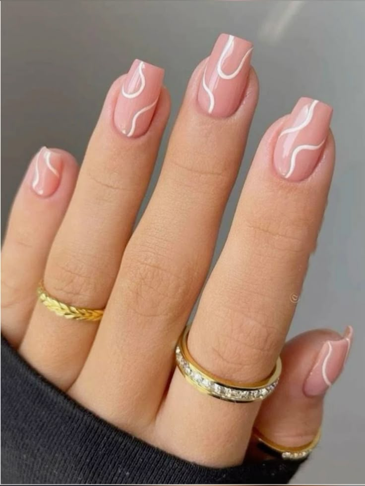 Peach and Cream Swirls