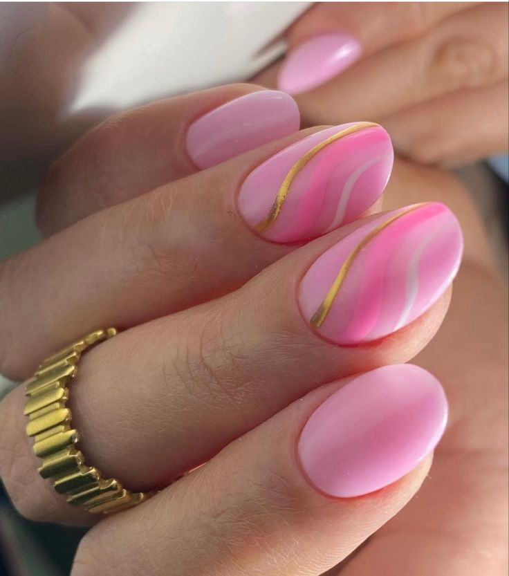 Pink and Gold Striping Tape