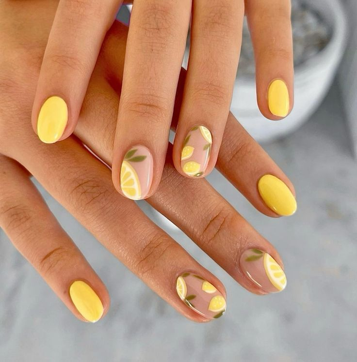 Full Lemon Yellow Mani