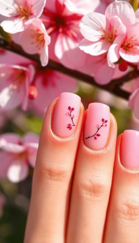 Cherry Blossom Nail Art