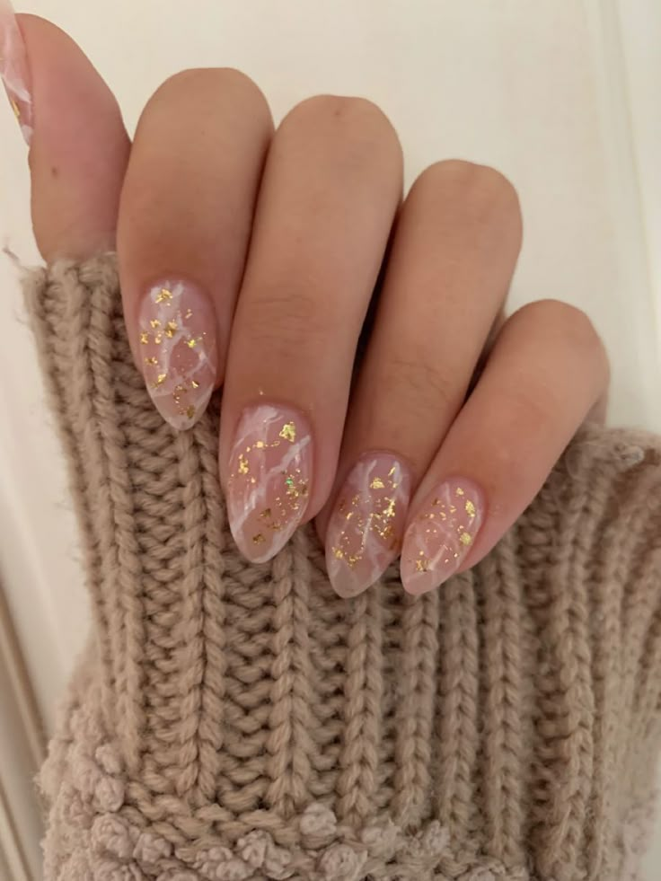 Rose Gold Foil Accents on Sheer Pink