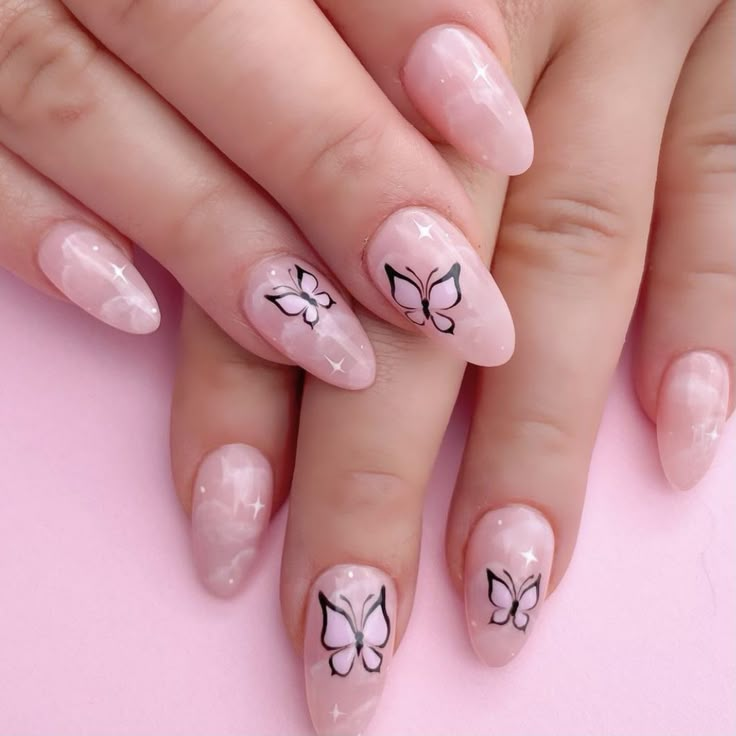 Butterfly Decal Nails