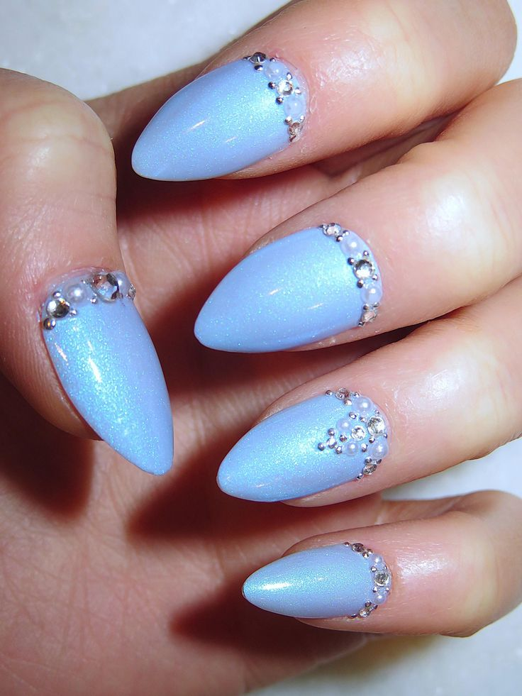 Matte Baby Blue with Pearl Accent